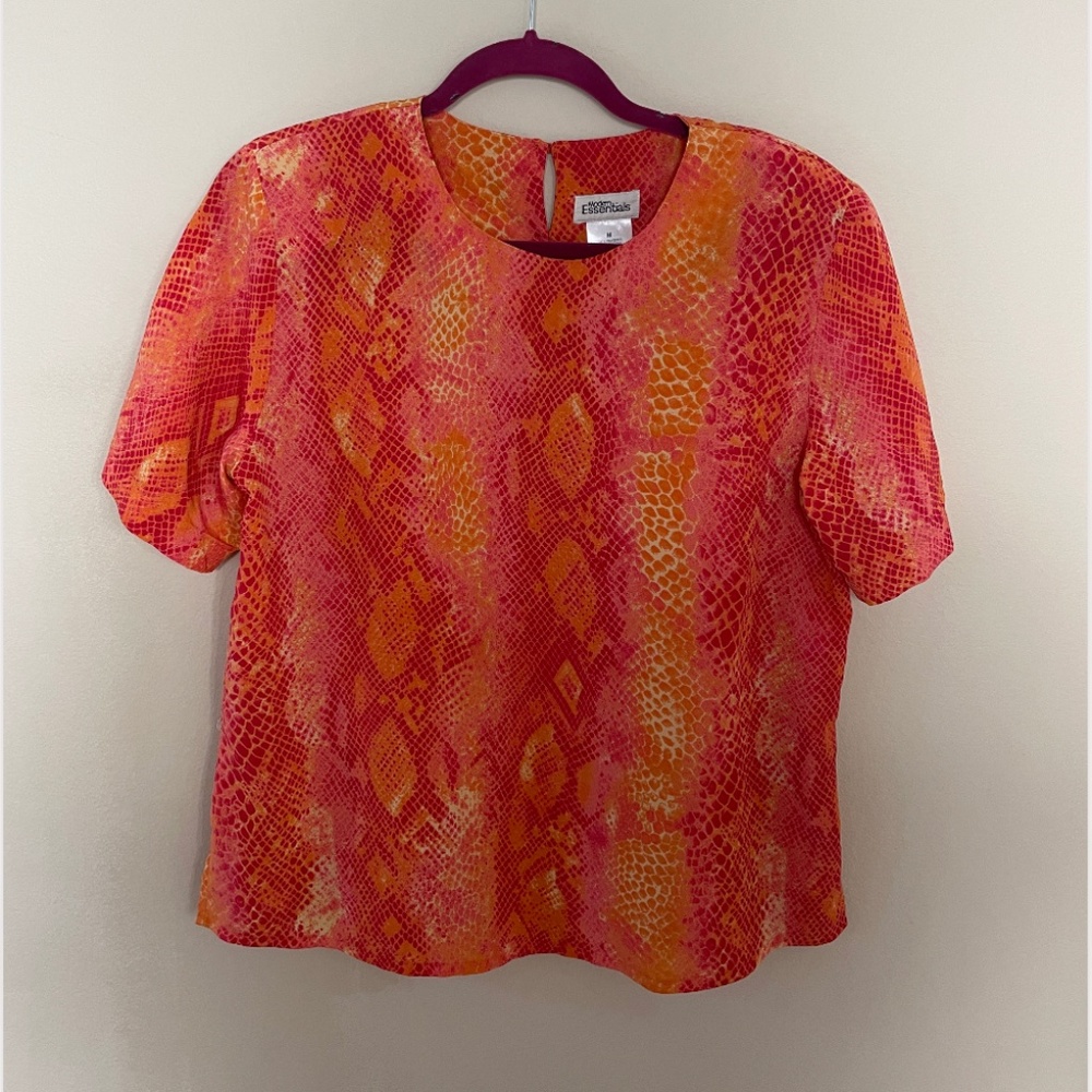 Snake Python Bright Neon Boho Hipster Hippie Art Artsy Chic Glam Boxy Blouse